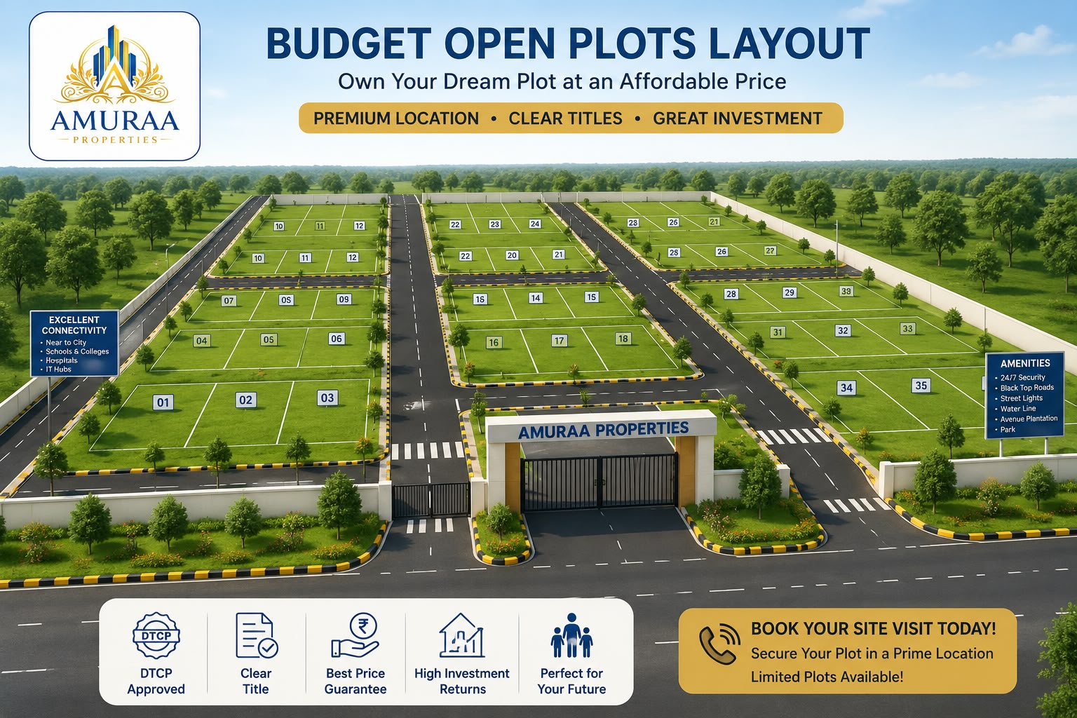 Approved Budget Open Plots at Khammam